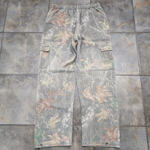 Vintage Y2K Jerzees Outdoors Men's XL Mossy Oak Break Up Camo Cargo Sweatpants